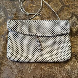 Vintage Whiting and Davis Elegant Cream Metal Evening Bag